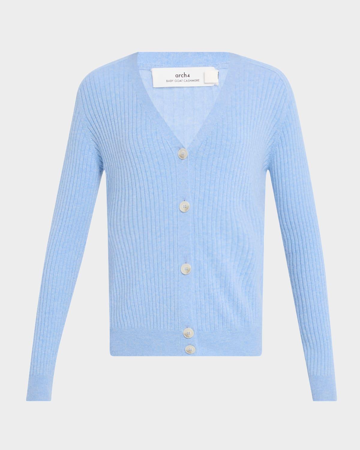 oriane ribbed cashmere cardigan