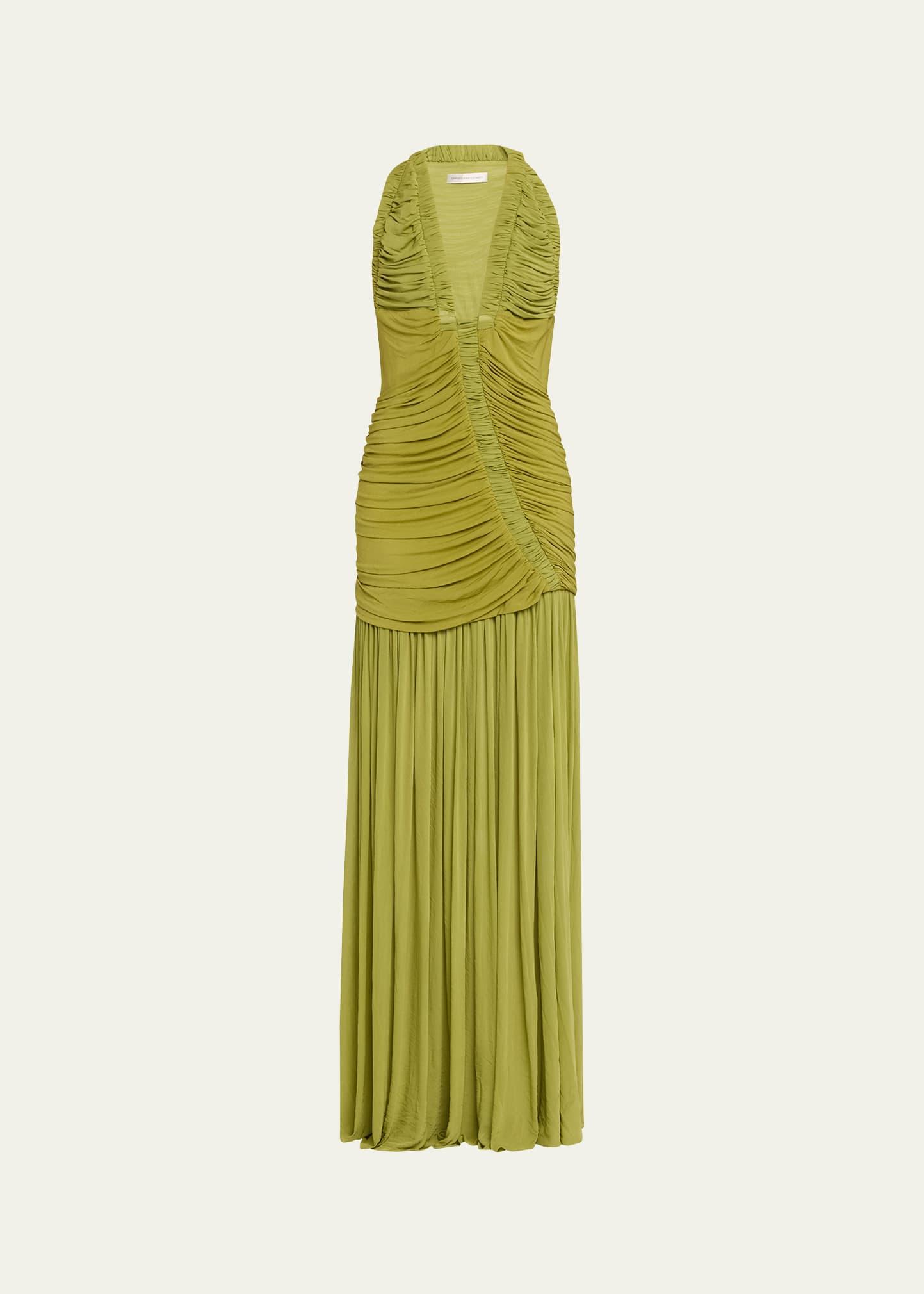 orion ruched gown