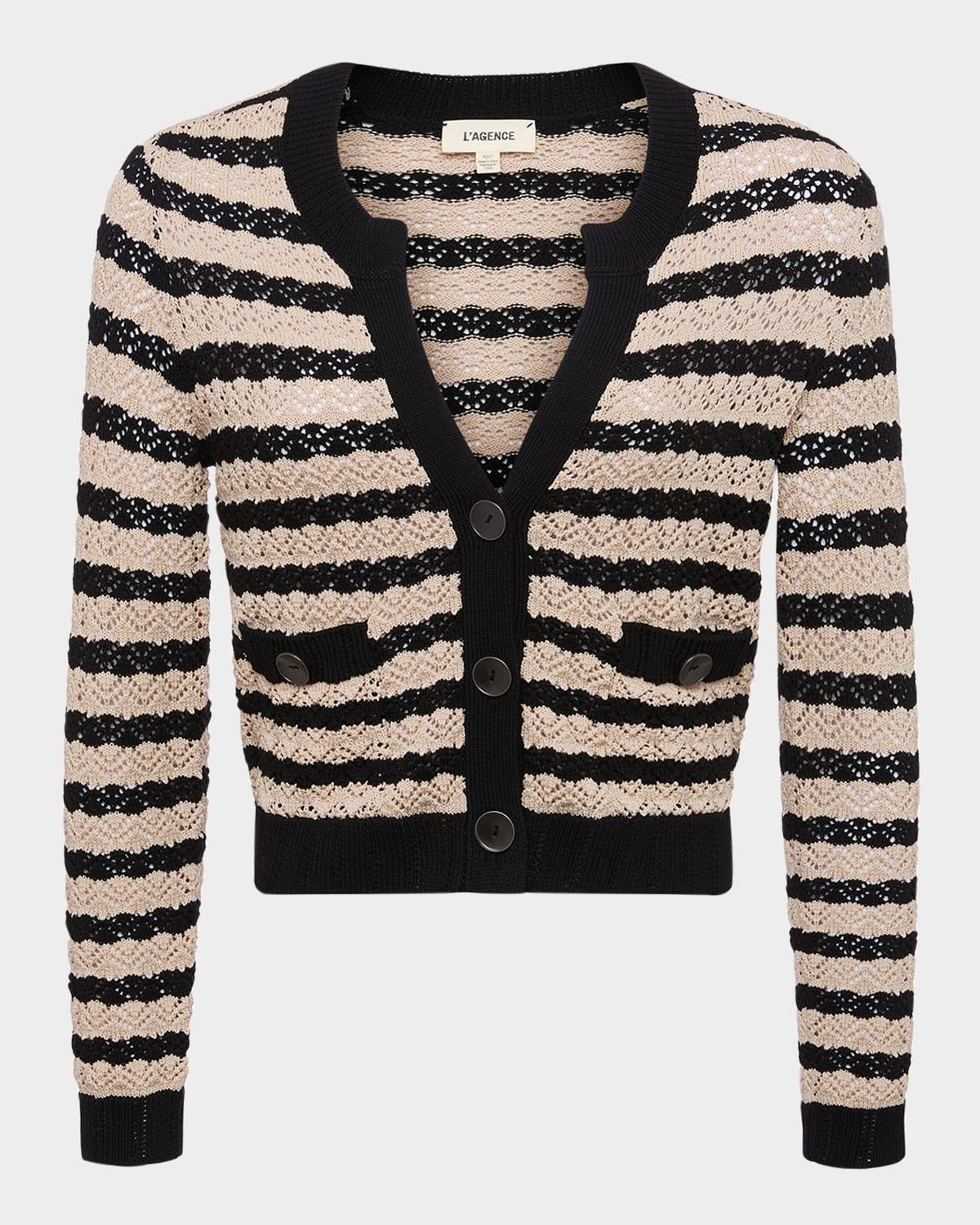 orla pointelle knit cardigan