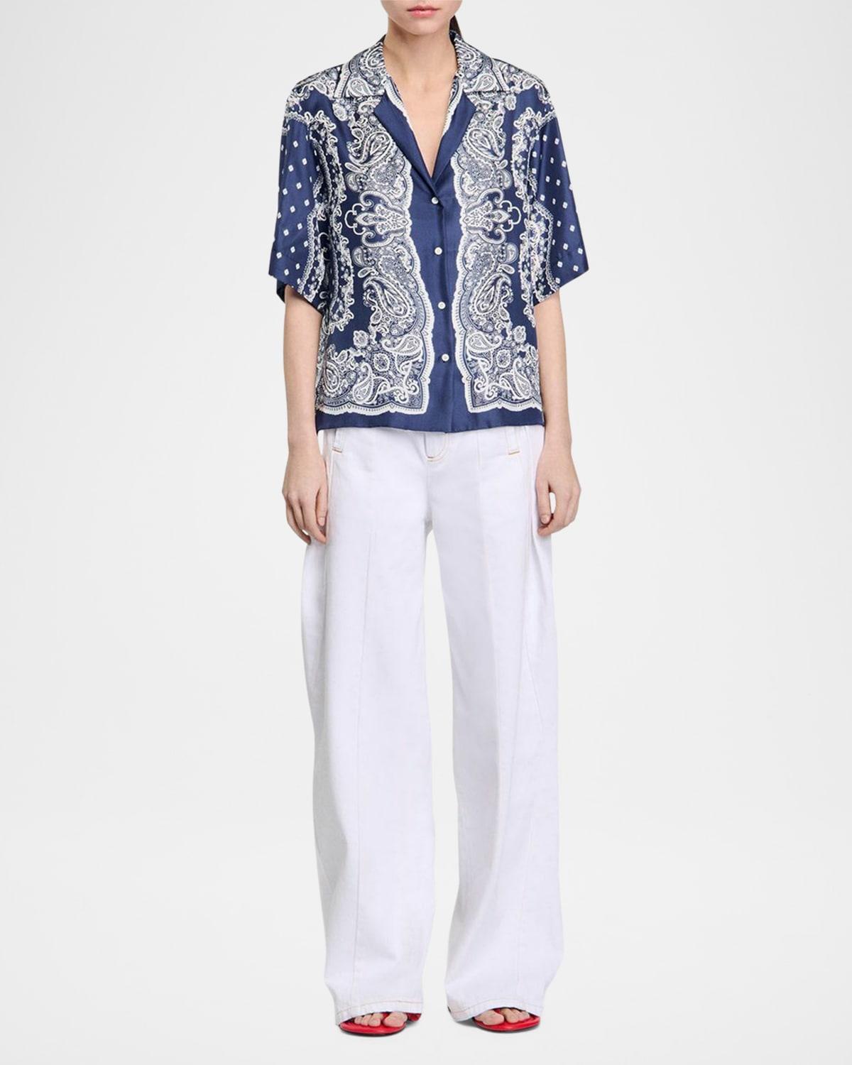 orla satin camp shirt