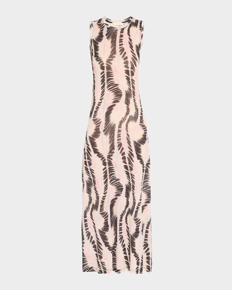 orla tie-dye jersey midi dress