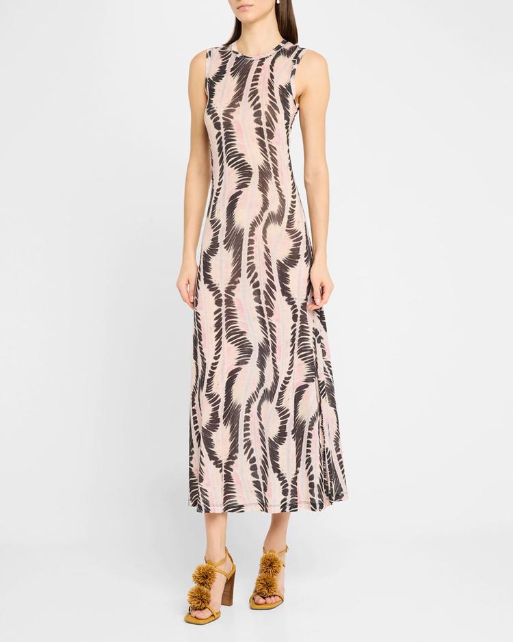 orla tie-dye jersey midi dress