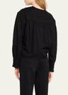 ornella embroidered v-neck top