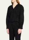 ornella embroidered v-neck top