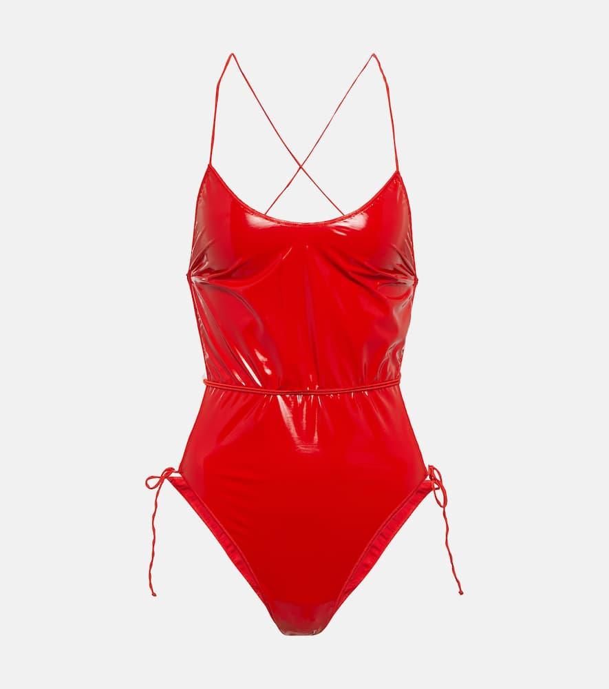 oséree glow latex lacé swimsuit