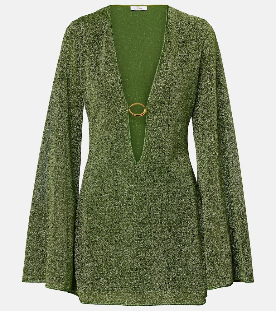 oséree lamé beach dress