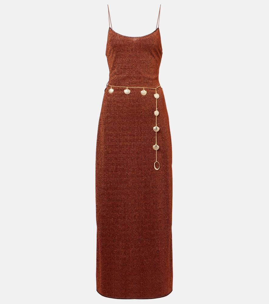 oséree lumière belted maxi dress