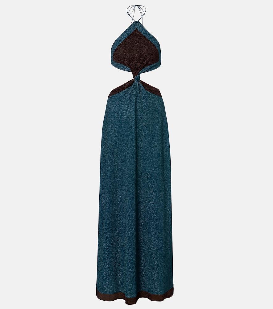oséree lumière cutout halterneck maxi dress