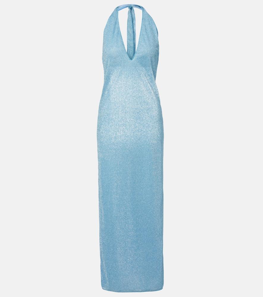oséree lumière halterneck maxi dress