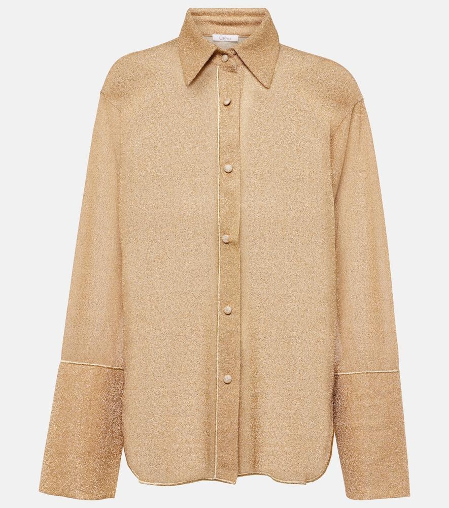 oséree lumière lamé shirt