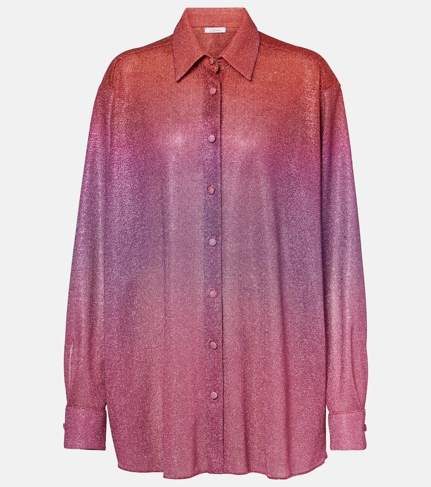 oséree lumière lamé shirt