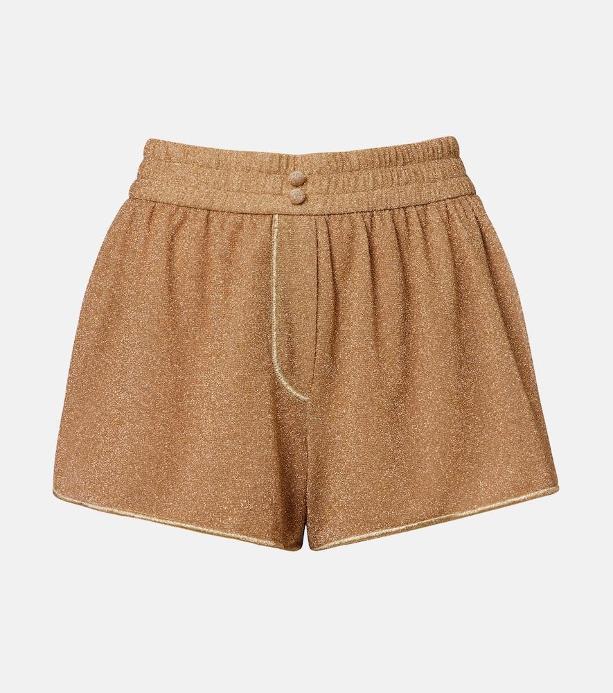 oséree lumière lamé shorts