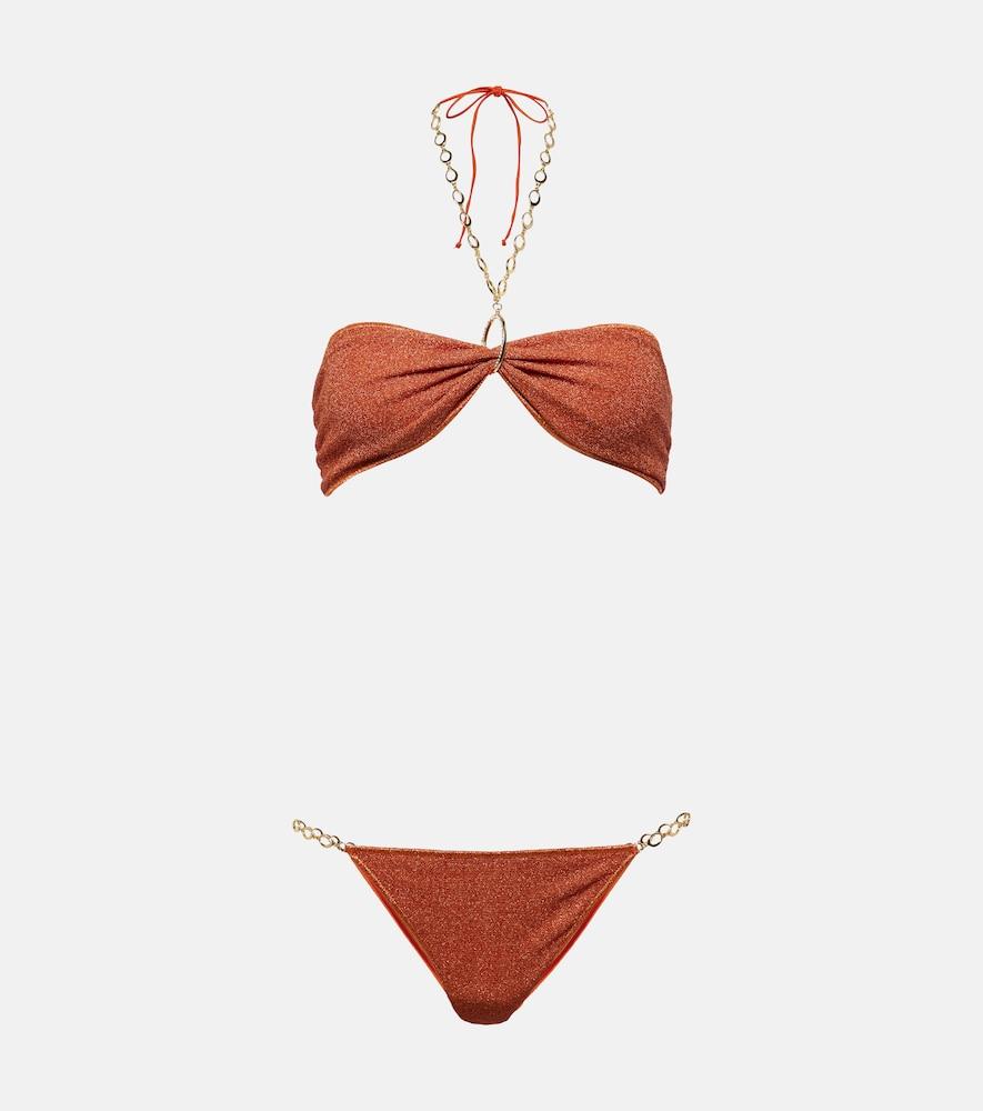 oséree lumière o chain lamé bikini