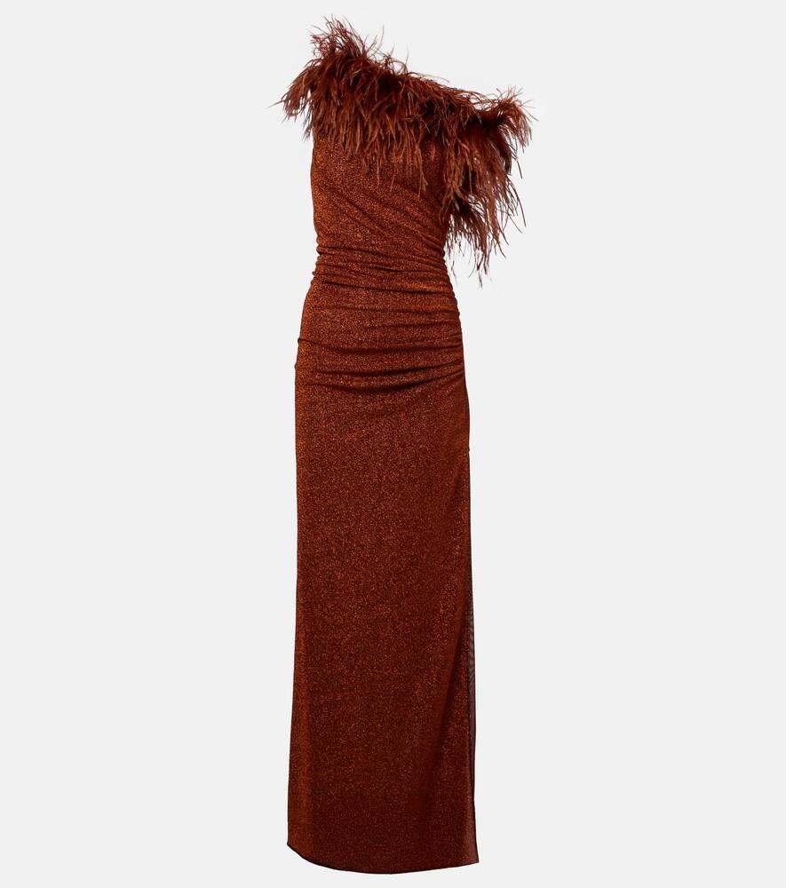 oséree lumière plumage maxi dress