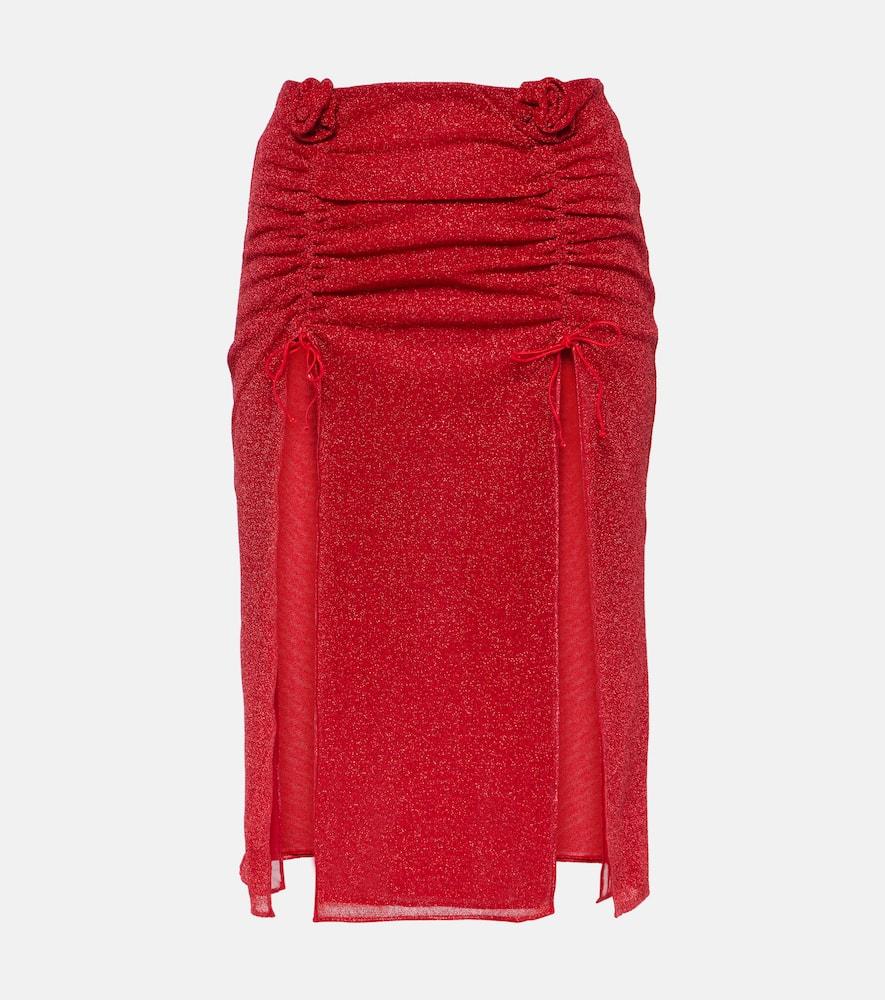 oséree lumière rose midi skirt
