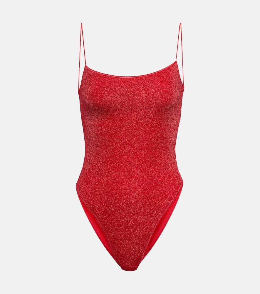 oséree lumière square lamé swimsuit