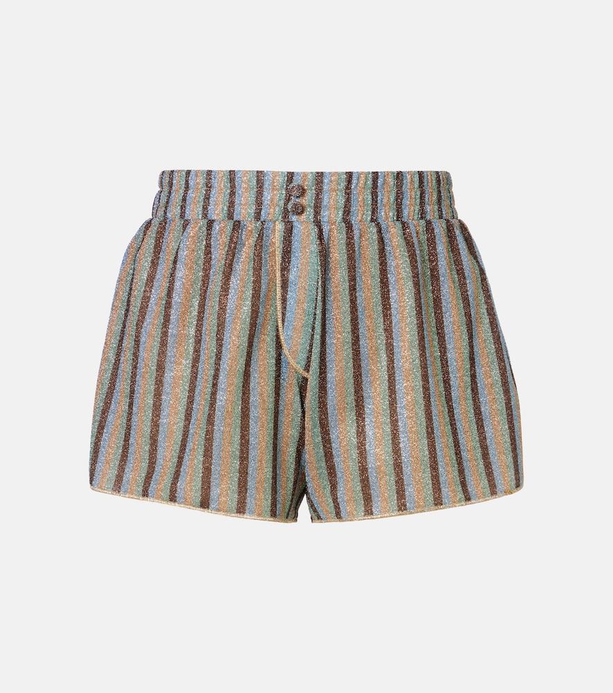 oséree lumière striped shorts