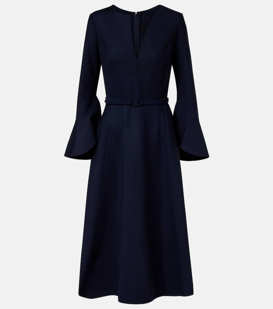 oscar de la renta belted wool