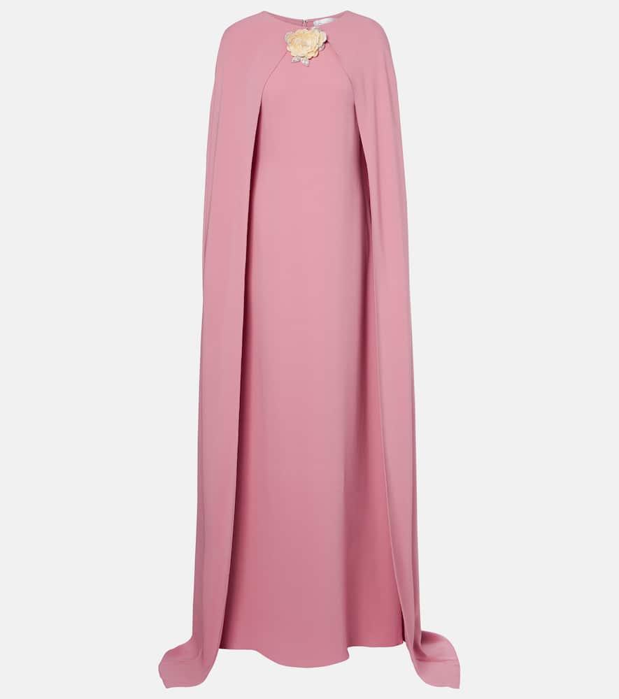 oscar de la renta caped silk