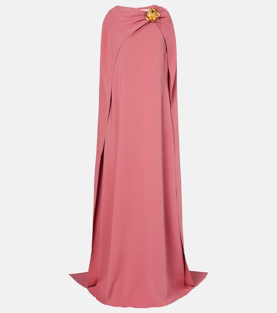 oscar de la renta caped silk