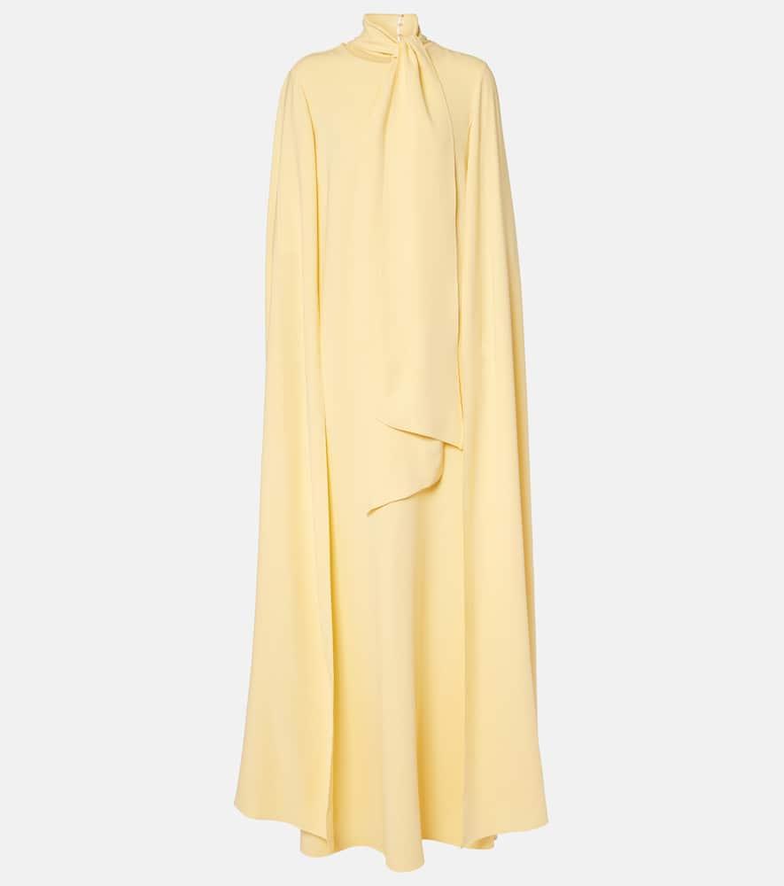 oscar de la renta caped silk
