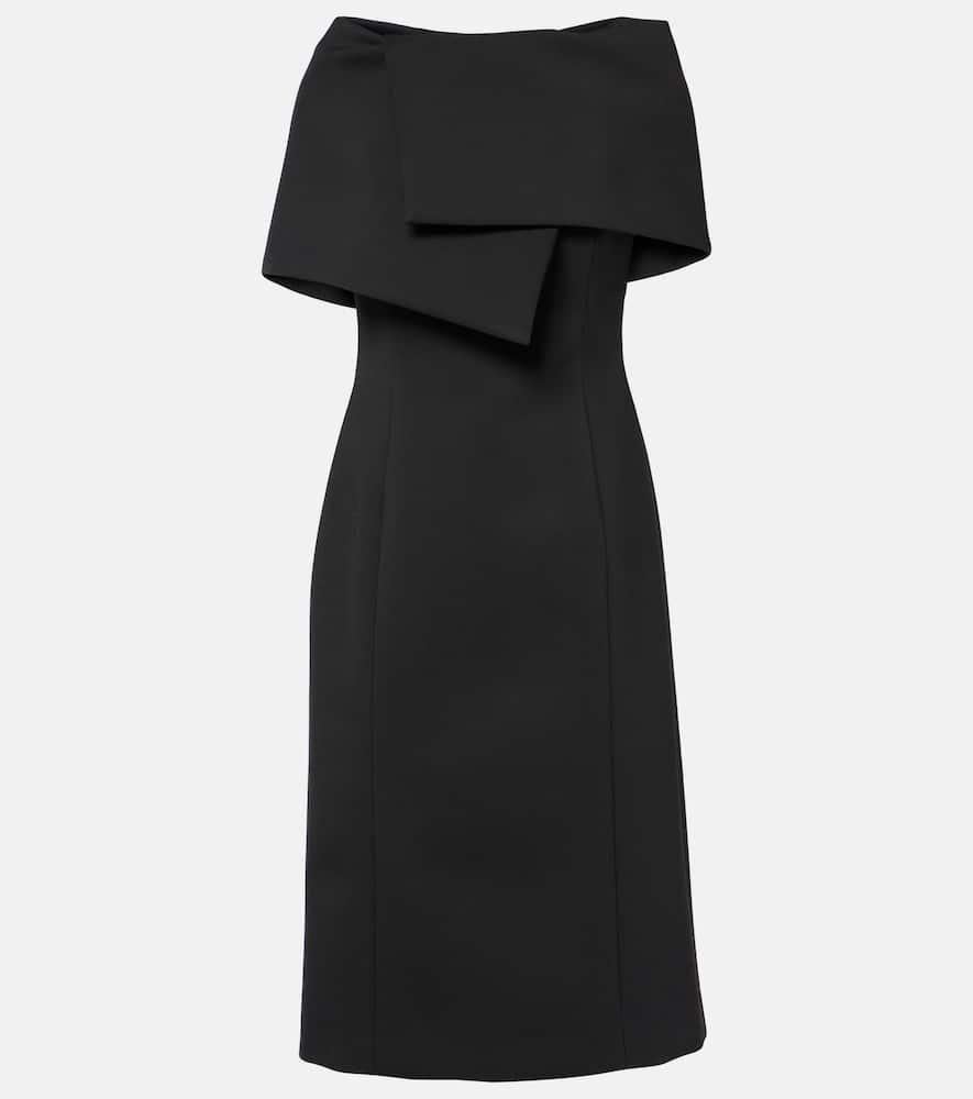 oscar de la renta draped cocktail dress