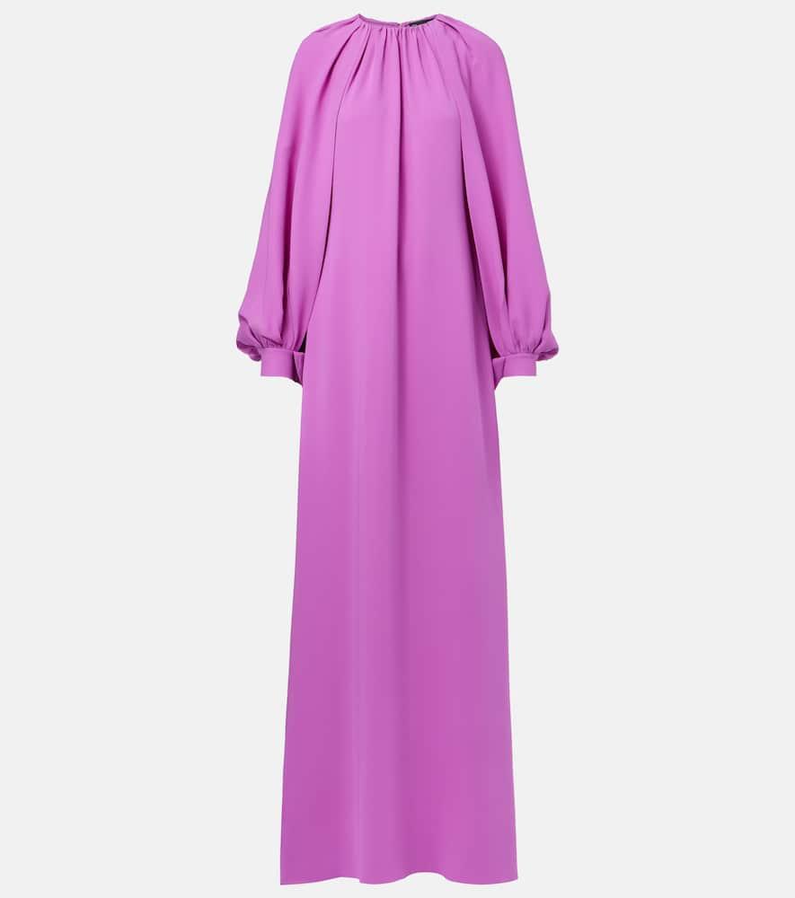 oscar de la renta draped silk