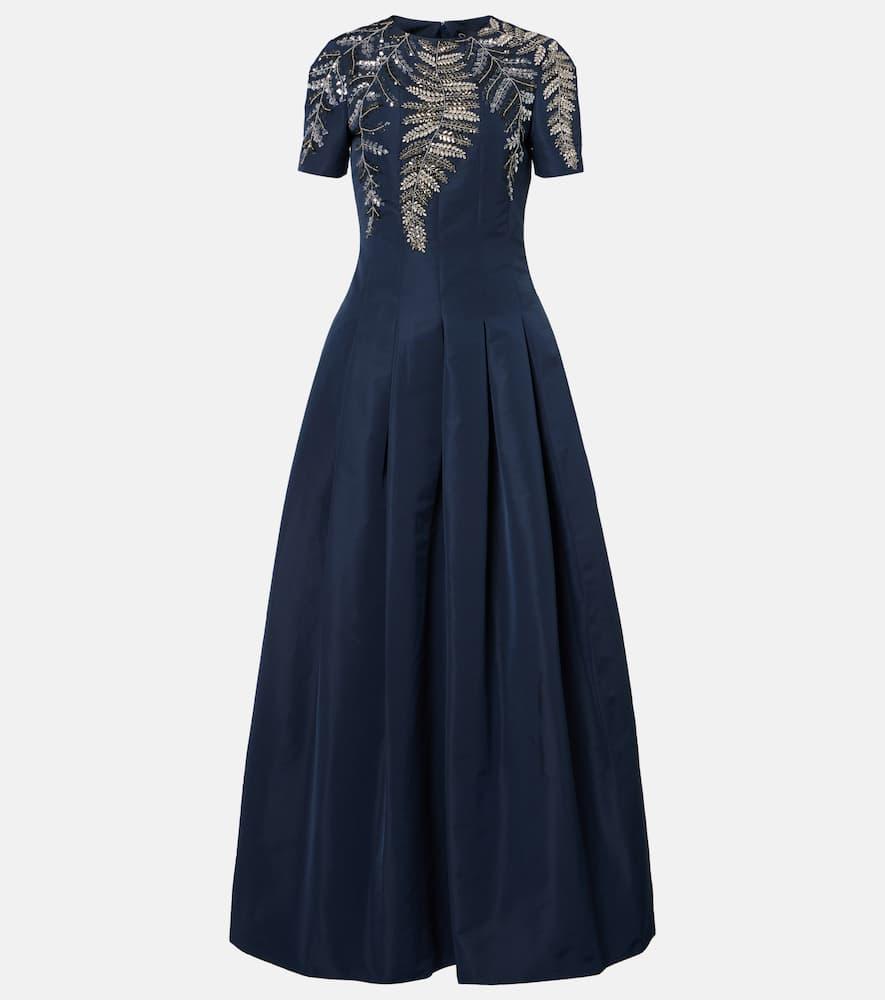 oscar de la renta embellished faille gown
