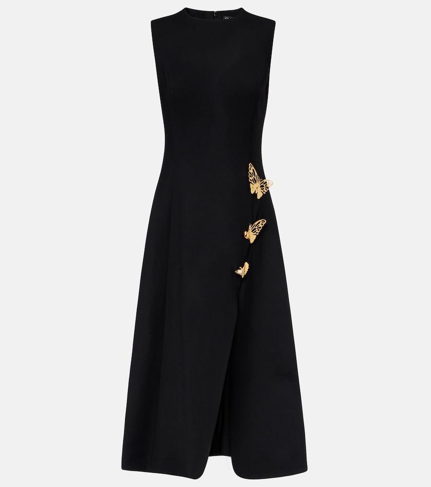oscar de la renta embellished wool