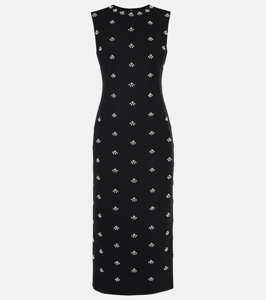 oscar de la renta embellished wool