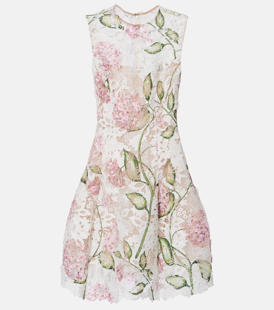 oscar de la renta embroidered cocktail dress
