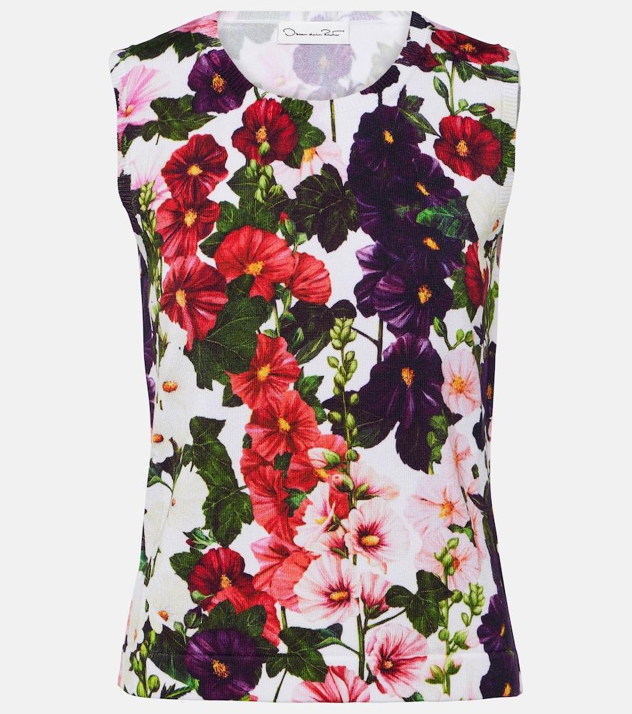 oscar de la renta floral cotton