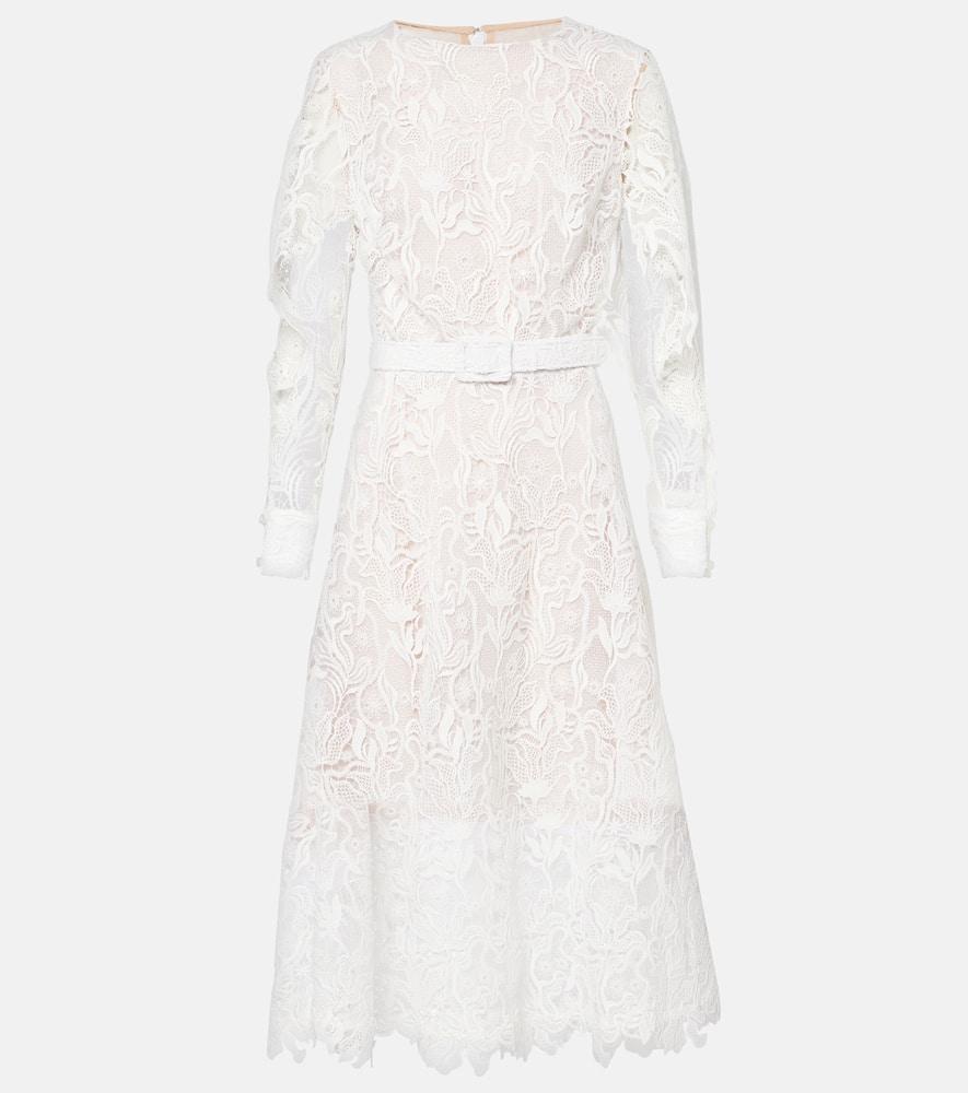 oscar de la renta floral lace cocktail dress