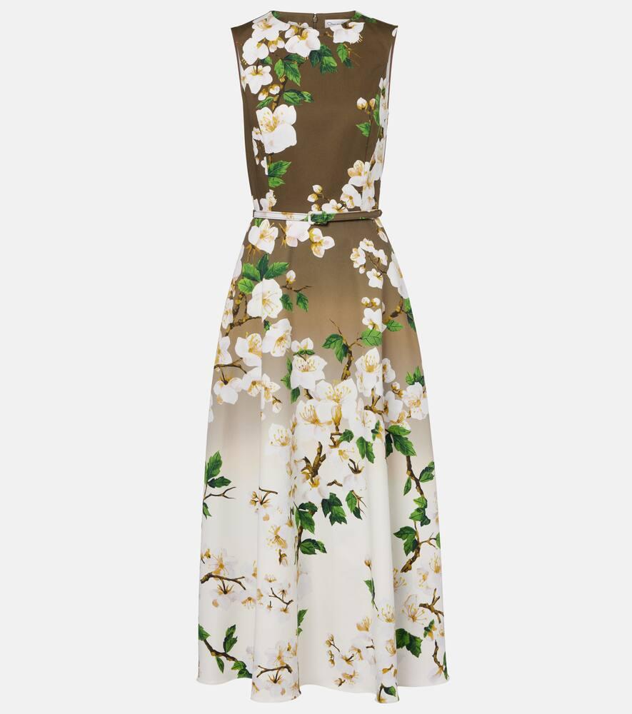 oscar de la renta floral ombré cotton