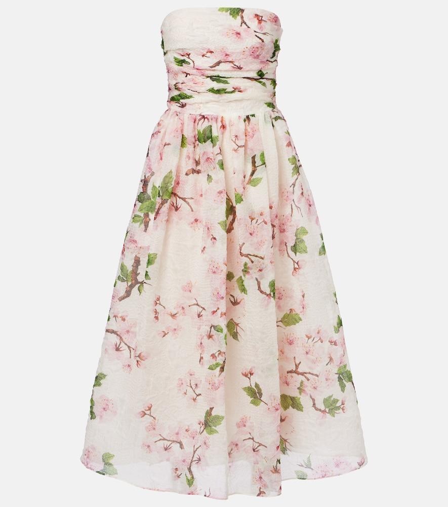 oscar de la renta floral silk
