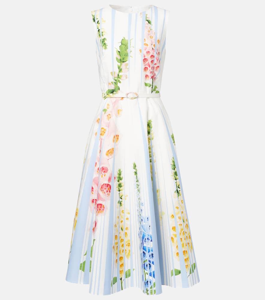 oscar de la renta floral trompe l'ail cotton