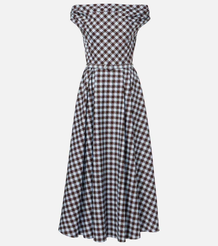 oscar de la renta gingham cotton