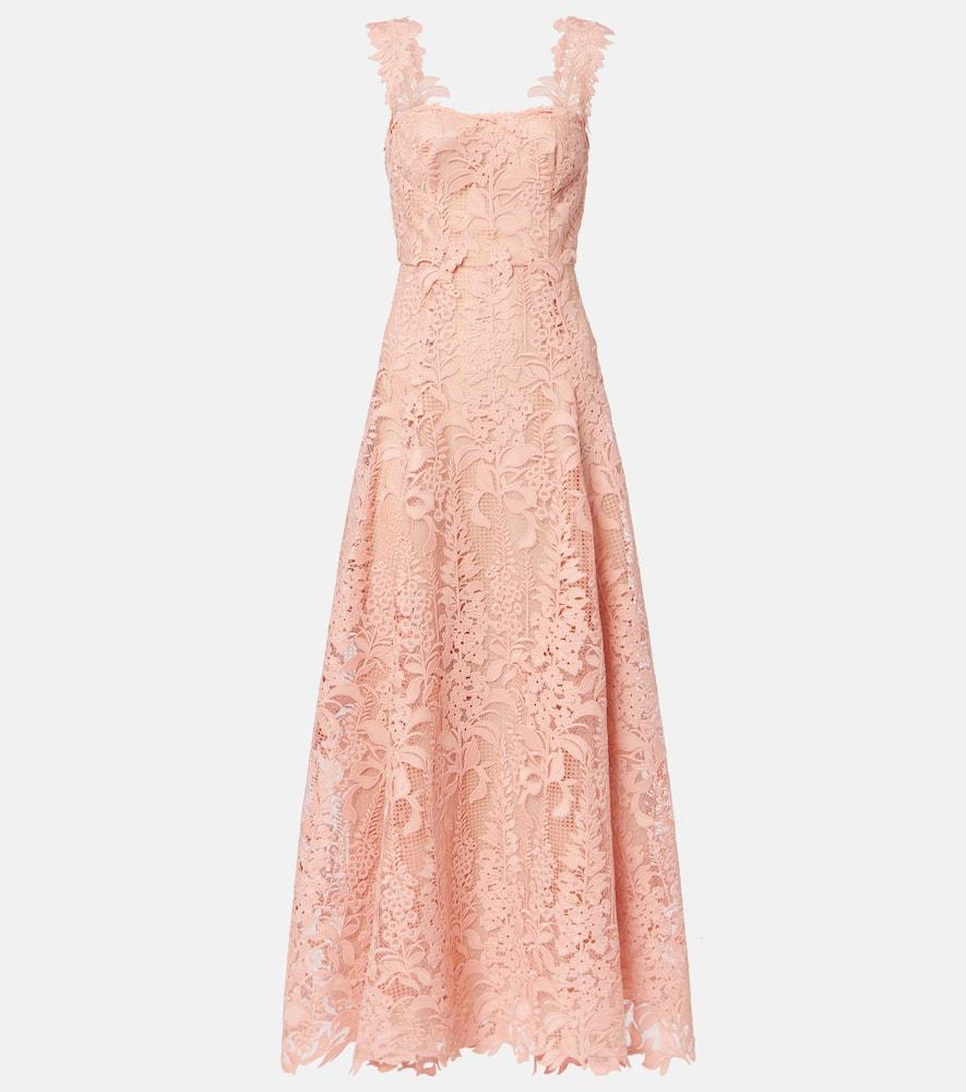 oscar de la renta guipure lace cocktail dress