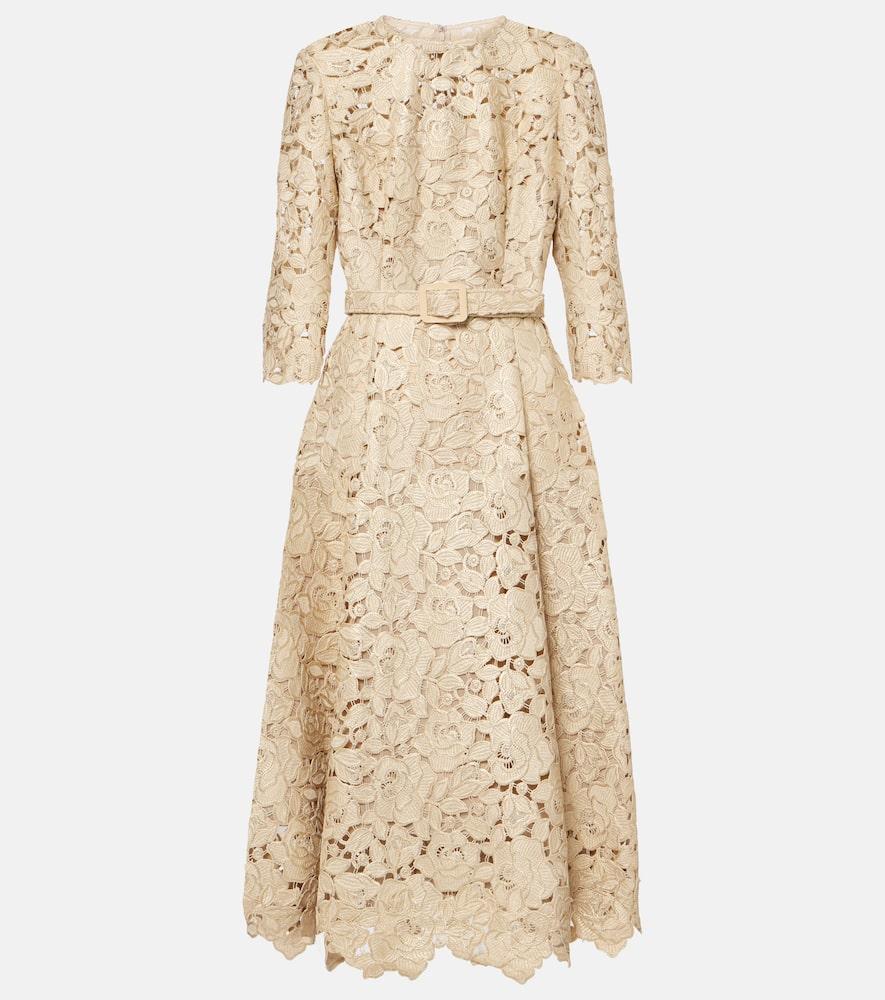 oscar de la renta guipure lace cocktail dress