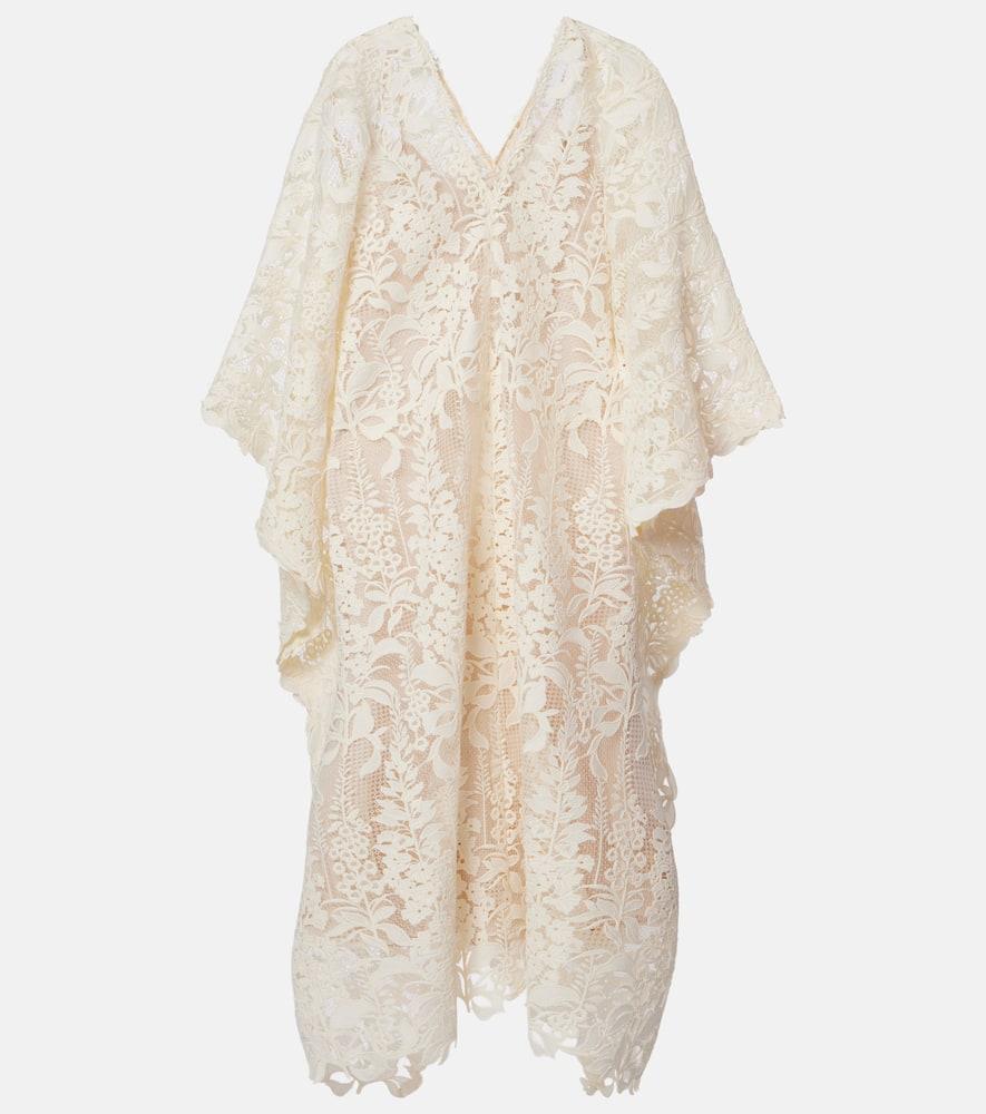 oscar de la renta guipure lace kaftan