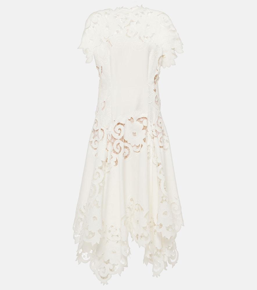 oscar de la renta guipure lace midi dress