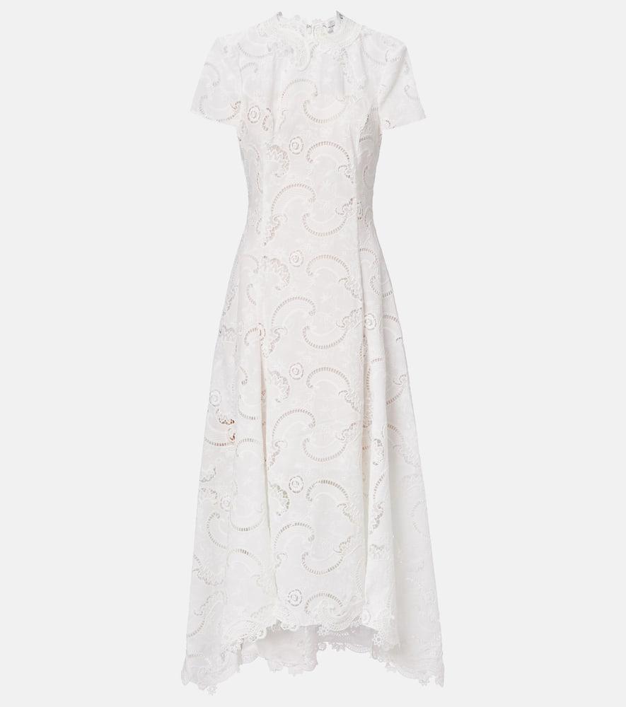 oscar de la renta guipure lace midi dress