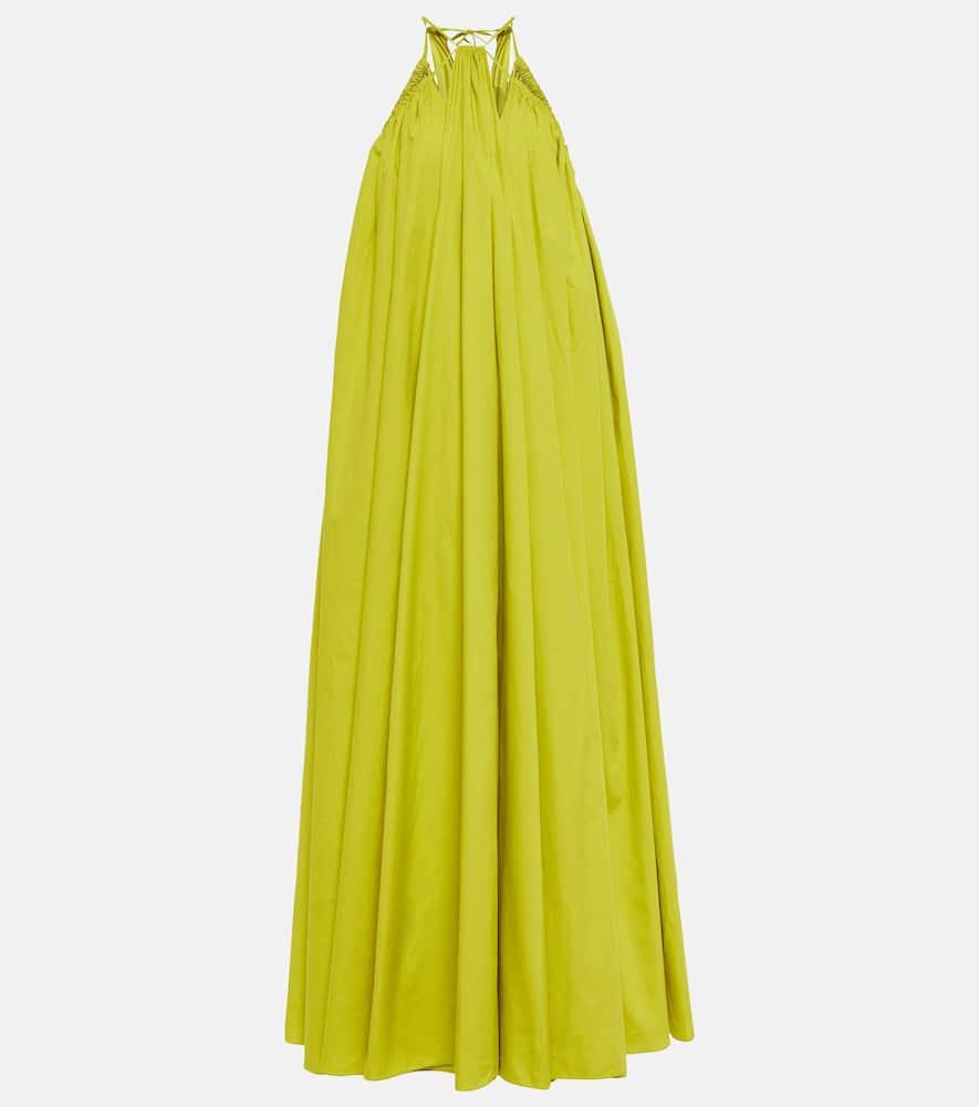 oscar de la renta halterneck cotton gown