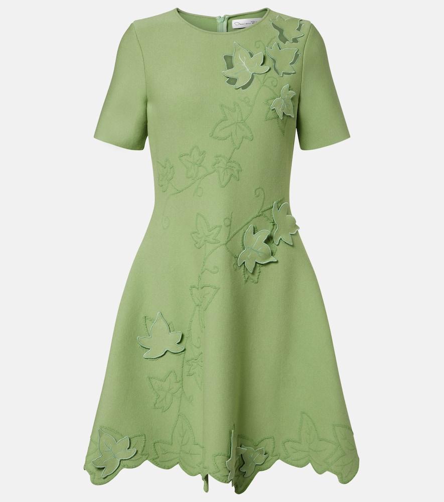 oscar de la renta ivy cutout embroidered minidress