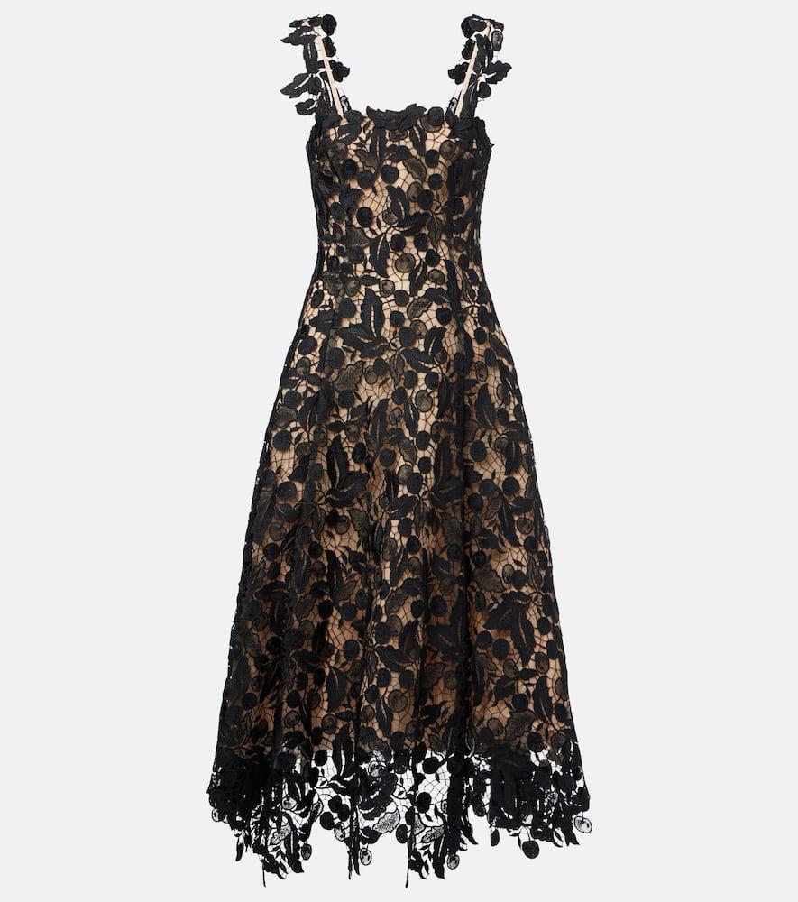 oscar de la renta lace guipure cocktail dress