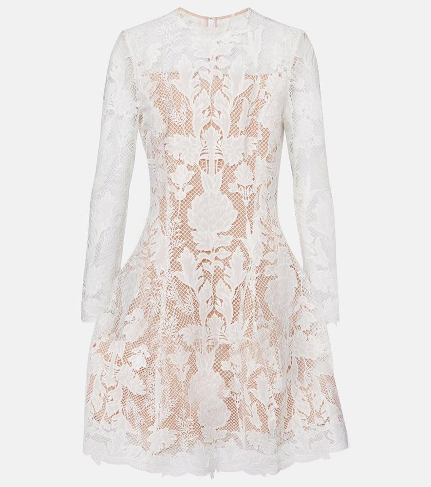 oscar de la renta lace guipure minidress
