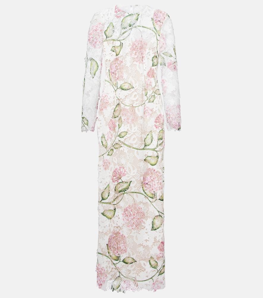 oscar de la renta lace midi dress