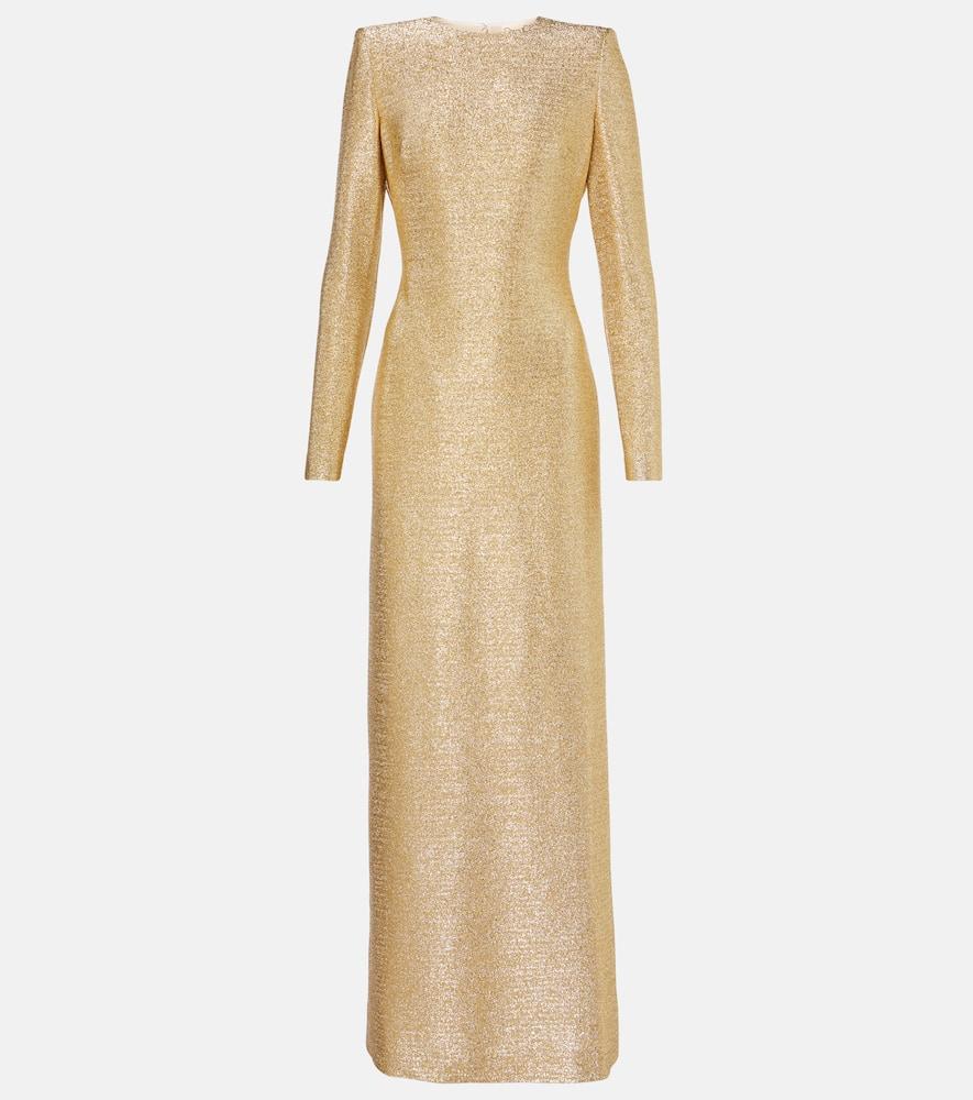 oscar de la renta lamé gown