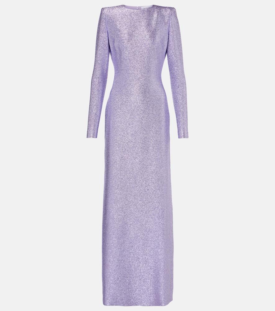 oscar de la renta lamé gown