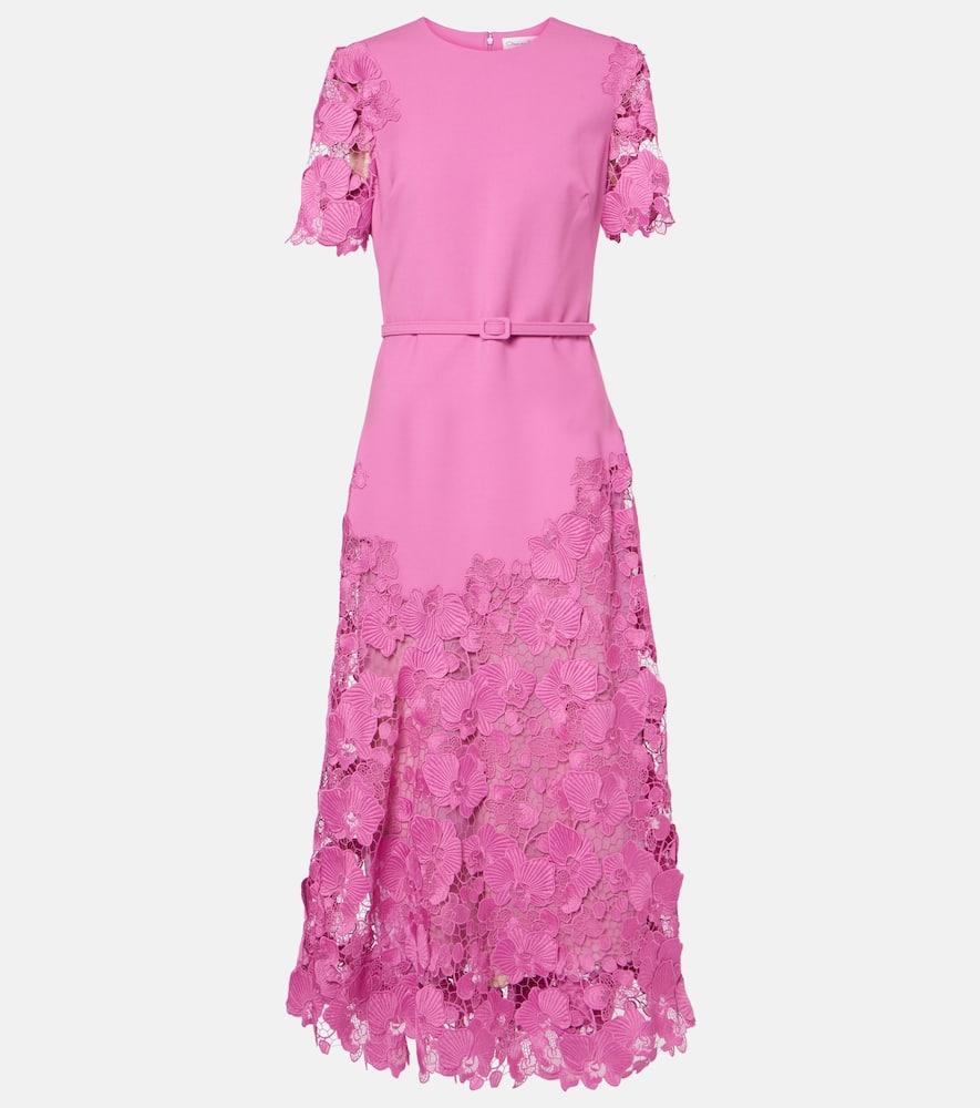 oscar de la renta orchid guipure wool